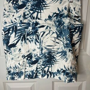 S.C.&CO. Light Blue Tropical Skort